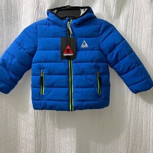Gerry NWT Puffer Jacket Coat Full Zip Hooded Winter Warm Blue 3T